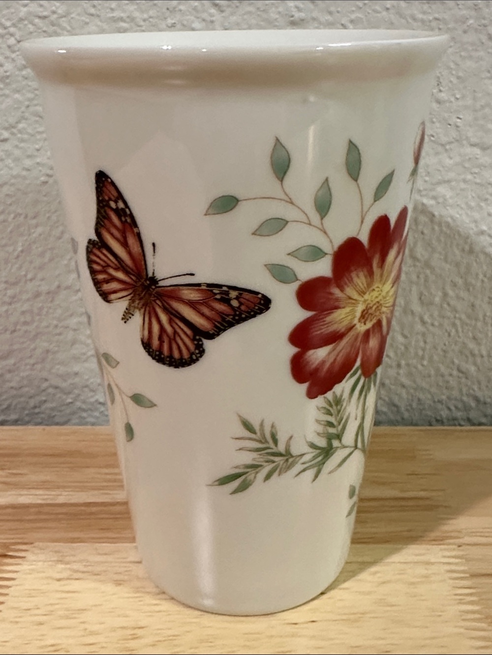 Lenox Butterfly Meadow Double Wall Ceramic Travel Mug